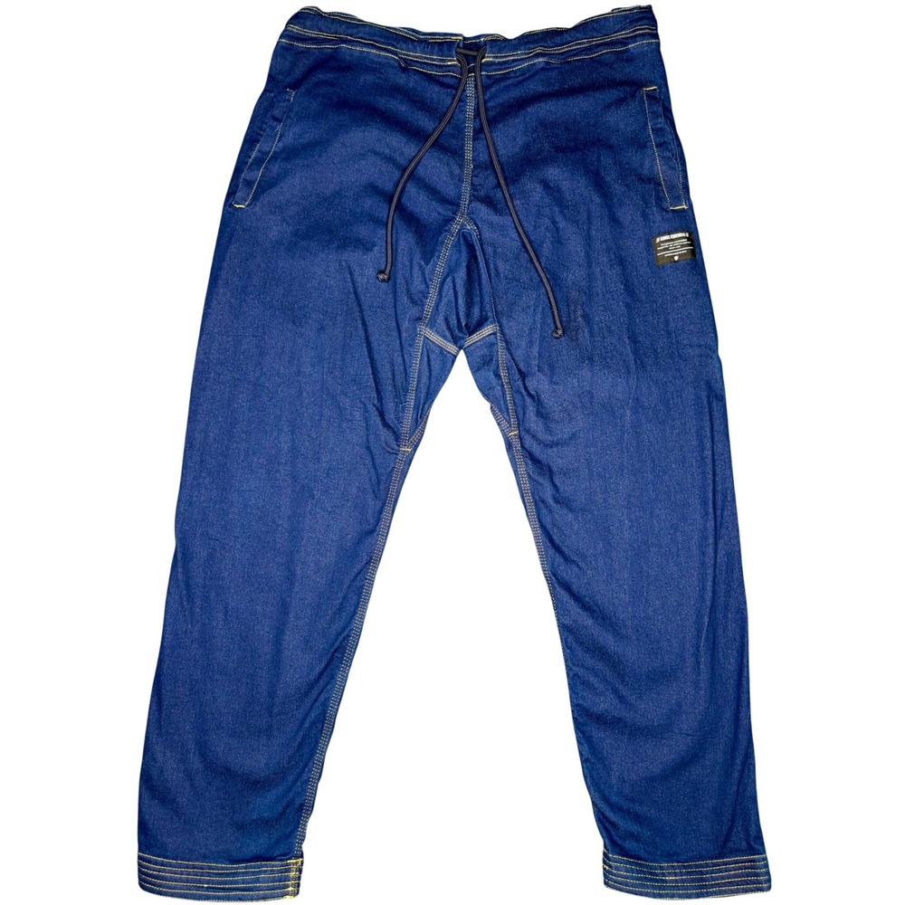 Kingz Kimonos Denim Joggers A5 Blue Jiu Jitsu Grappling Pants Contrast Stitch